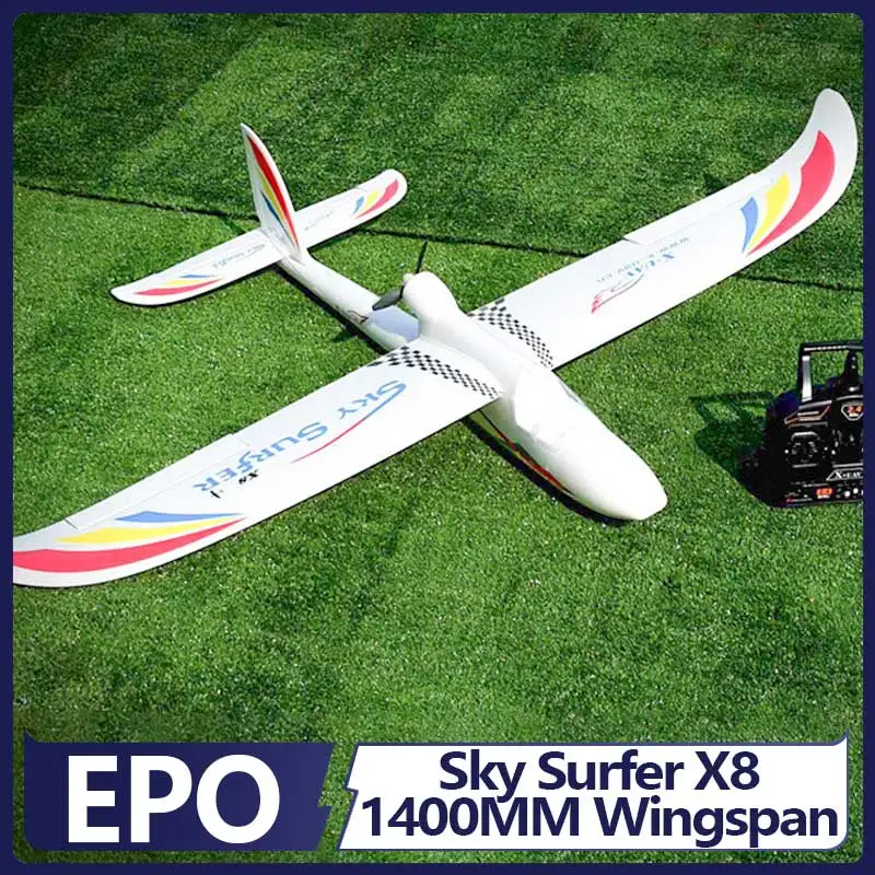 X-Uav Surfer X8 Fpv Rc Glider 1.4m Wingspan Epo Airframe Only Detachable Wings Beginner Stable Flying Training Platform