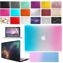 Matte Hard Shell Laptop Protector case + US Keyboard Cover Skin + Screen Film For Apple MacBook Air Pro Retina 11 12 13 15