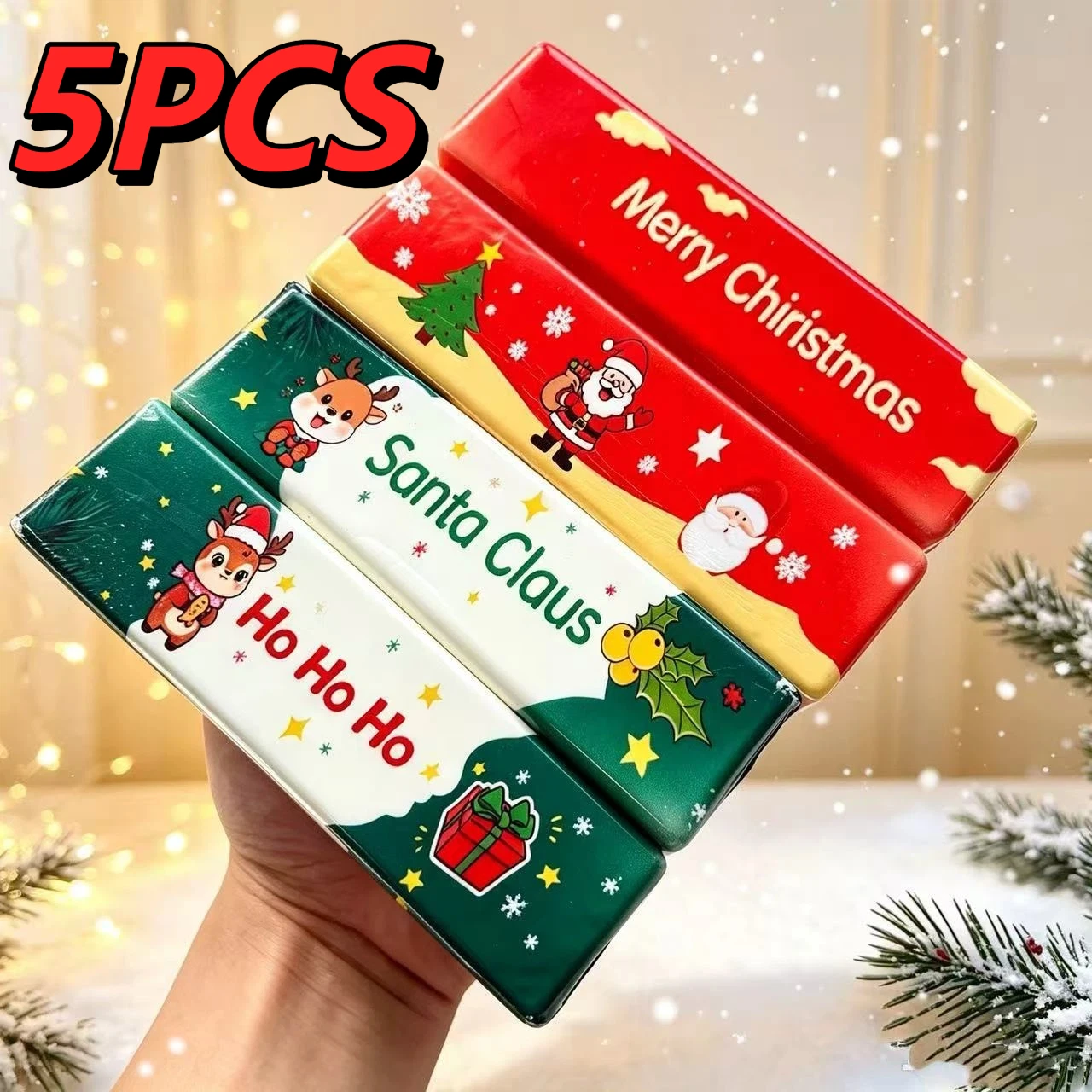 1/3/5PCS Butter Squishy Toy Slow Rising Stress Relief Squeeze Toy Christmas Decorations Soft Fidget Sensory Toy Christmas Gifts