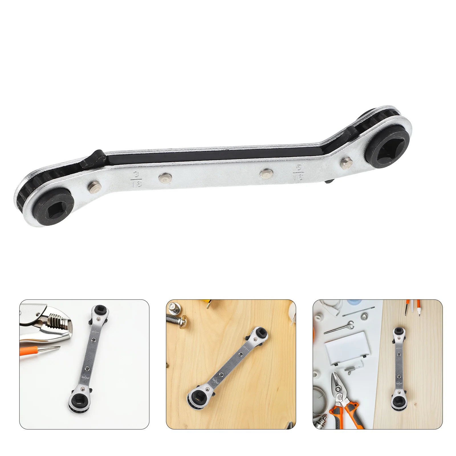 Automotive Hexagonal Ratchet Wrench Dual-Use Small Compact Lightweight Reversible Quick Ratchet Socket Wrench Air Conditioner