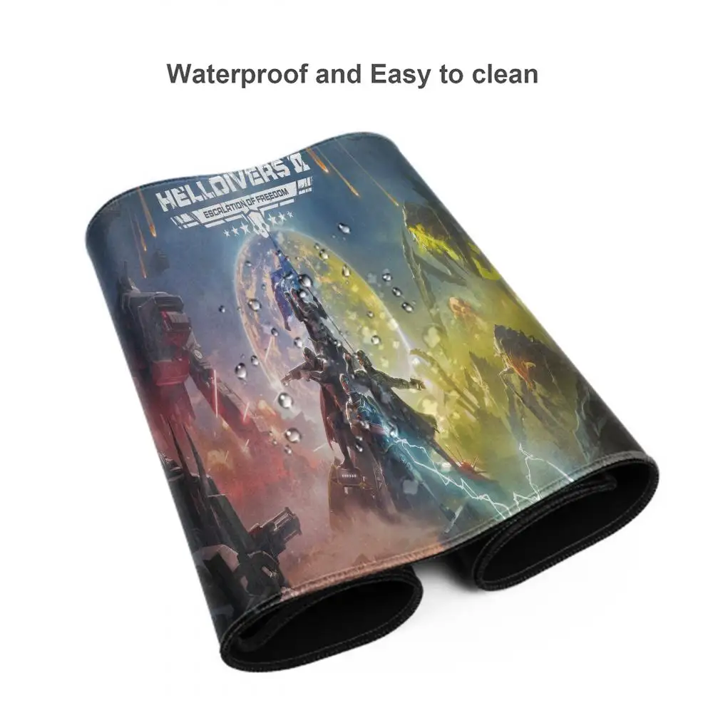 Gaming Helldivers 2 HD Mouse Pad XXL Non-Slip Rubber Keyboard Desk Mat 40x 90cm Play Mat Office Accessories Lock Edge Mousepad