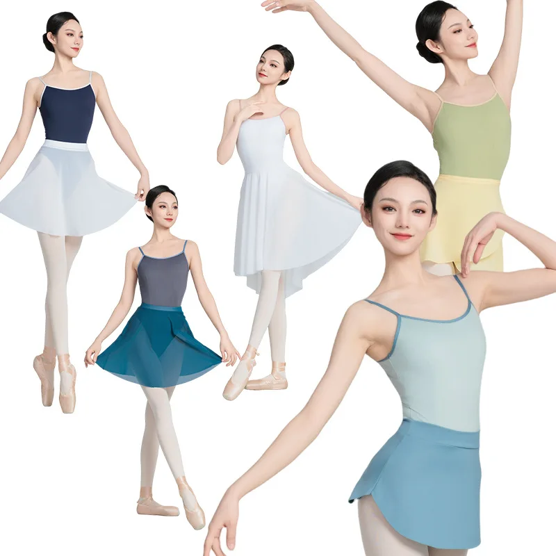 Leotardos de Ballet para niñas, Color dopamina, empalme cruzado, Halter, gimnasio para mujeres, práctica de baile, traje de baño sin espalda con cuello Halter de alta cadera