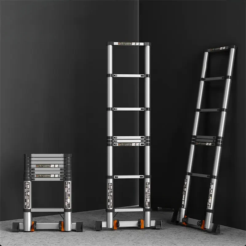 Modern Telescopic Ladder Home Aluminum Folding Ladder Multi-function Herringbone Ladder Engineering Portable Lifting Stairs