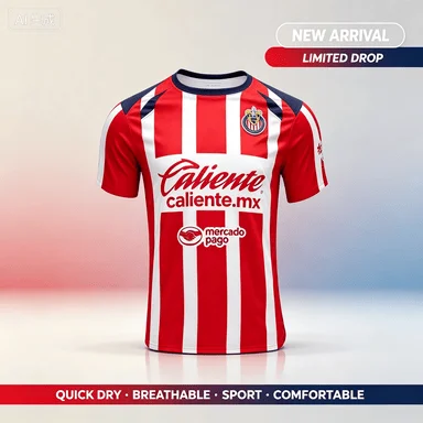 2026 New Mexican Super Guadalajara Home Sports Shirt, Quick Drying and Breathable Loose Casual Unisex T-shirt Family Kids Tees