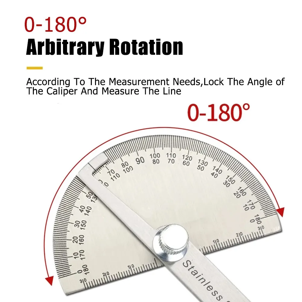 

CNC 0-180° Rotary Angle Finder Manufacturing Machinist Ruler Metalworking Metalworking Inspection High Quality NEW