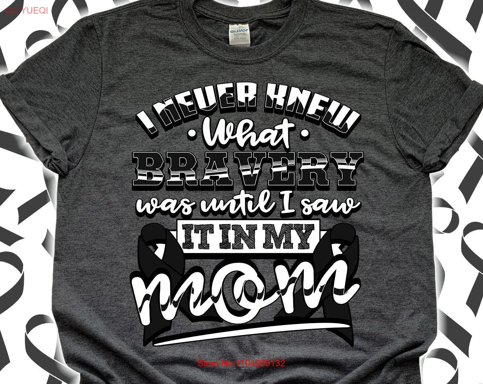 تي شيرت للتوعية بسرطان الميلانوما الشجاعة للأطفال، شريط نجاة من الحلق وأكمام طويلة أو قصيرة #1