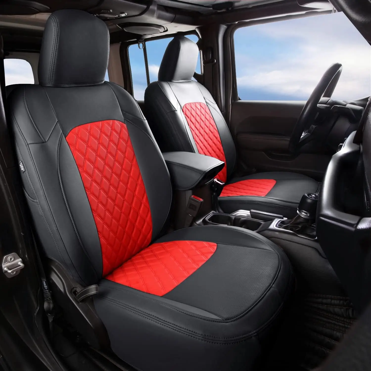 Custom Fit Full Car Seat Cover For Jeep Wrangler New Unlimited JL 4 Door 2018-2025  Faux Leather Seat Protector Seat Kits Covers