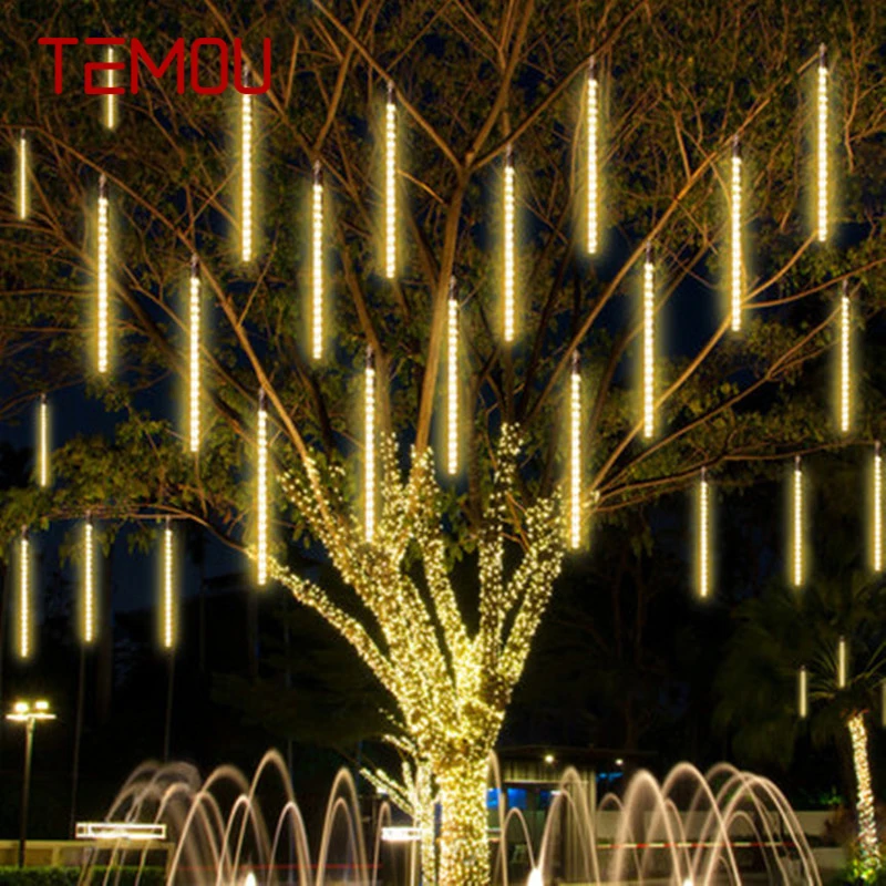 

TEMOU Modern Wedding Pendant Meteor Shower Horse Lantern Atmosphere LED Evening Stage Props Background Decoration Light