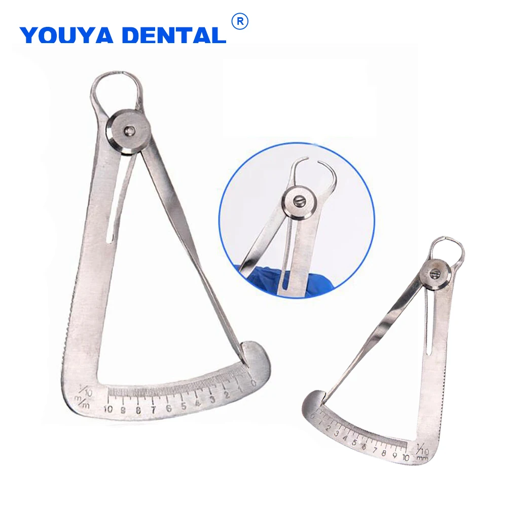 Dental Degree Gauge Caliper For Metal/Wax Stainless Steel Measuring Tools Dentist Lab Dental Ruler 0-10mm Oral Care Triangle