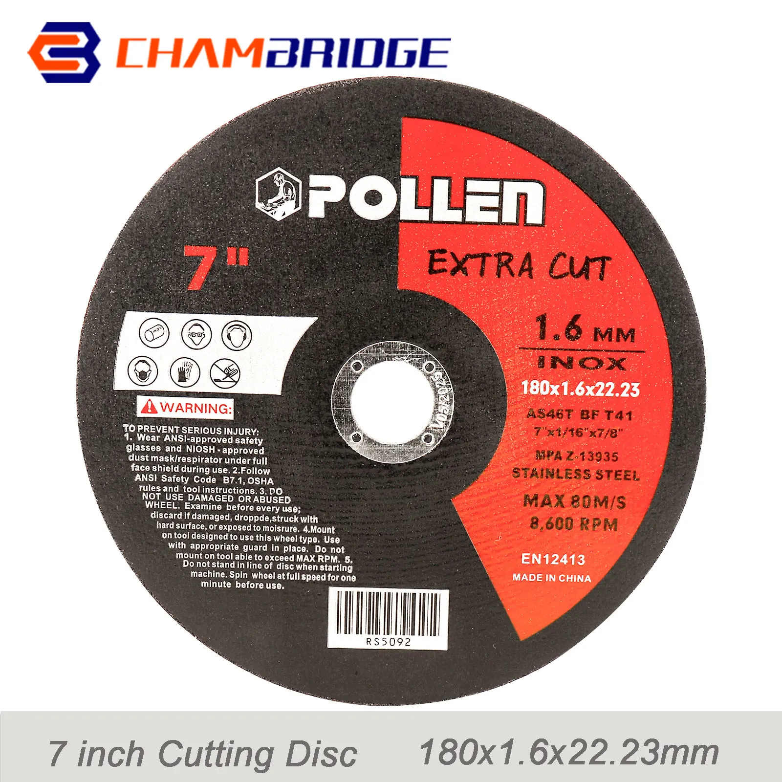 7 Inch 180mm Cutting Disc Metal Cutting Wheel Disc For Angle Grinder Metal Iron Cutting Saw Disc 1-2pcs