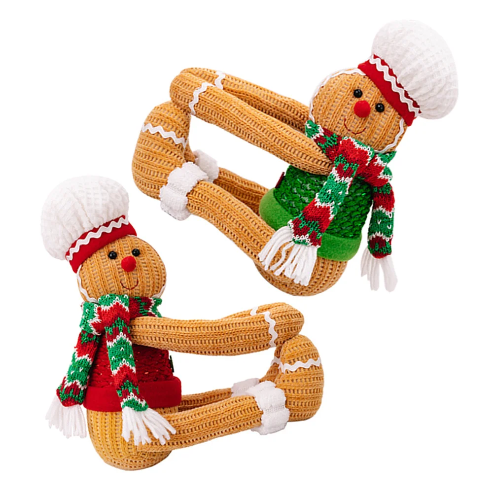 

2Pcs Xmas Curtain Fasteners Gingerbread Man Holdbacks Christmas Window Decorations Tiebacks Christmas Curtain Tiebacks
