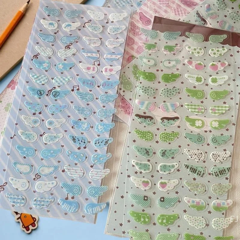 [YU] 1/4 قطعة أجنحة الحب الفراولة البرسيم ستار تألق فلاش فيلم ملصقات كاميرا الهاتف خمر سكرابوكينغ لاصقة تزيين