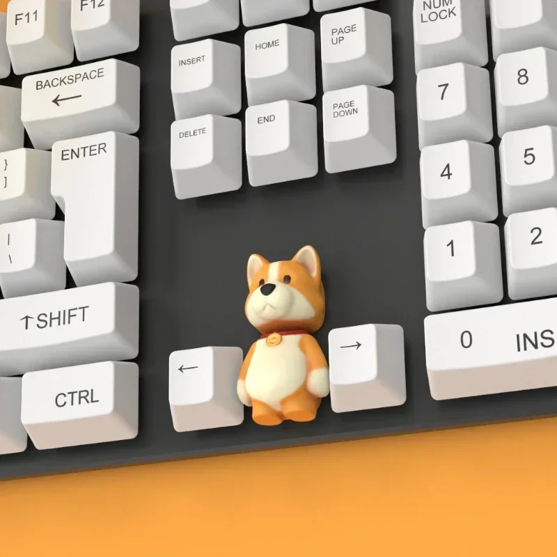 Keycap PBT resin custom Animal Party, dua keycap Steam yang terhubung, keycap kartun anime lucu untuk keyboard mekanik game