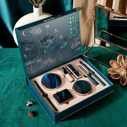 8Pcs Make up Sets Gift Box suit Lipstick Concealer Eyeshadow palette Setting Powder maquiagem cosmetic makeup kit drop ship