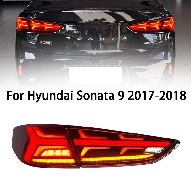 Tail Lamp for Hyundai Sonata 9 LED Tail Light 2017-2020 Sonata 9 Rear Fog Brake Turn Signal Automotive Accessories