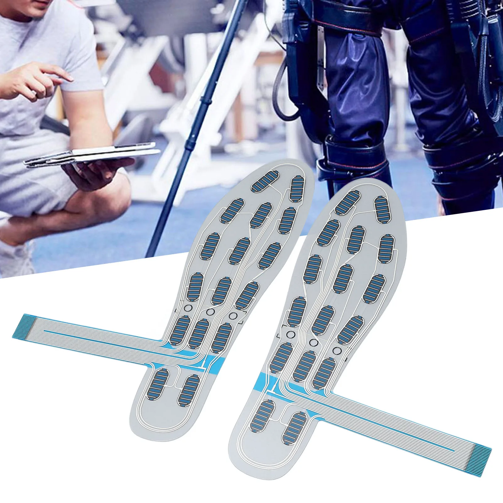 

1 Pair Thin Film Foot Pressure Sensor High Accuracy 16 Sensing Mat Area Pressure Sensor Transducer Shoe Insole for Step Counting