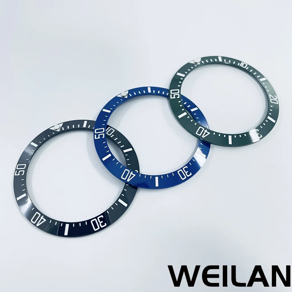 40mm SEA Ceramics Bezel Black Blue Green Sloping Diving Watch Insert Watch Replace Watch Face Watch Bezel Inserts Ring