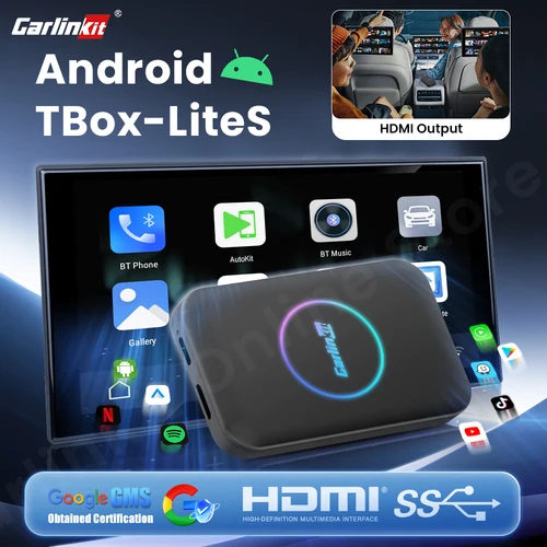 2025 CarlinKit TBox LiteS Android Ai Box Android auto CarPlay inalámbrico Adatper para Netfilx Youtube IPTV Spotify accesorios de coche