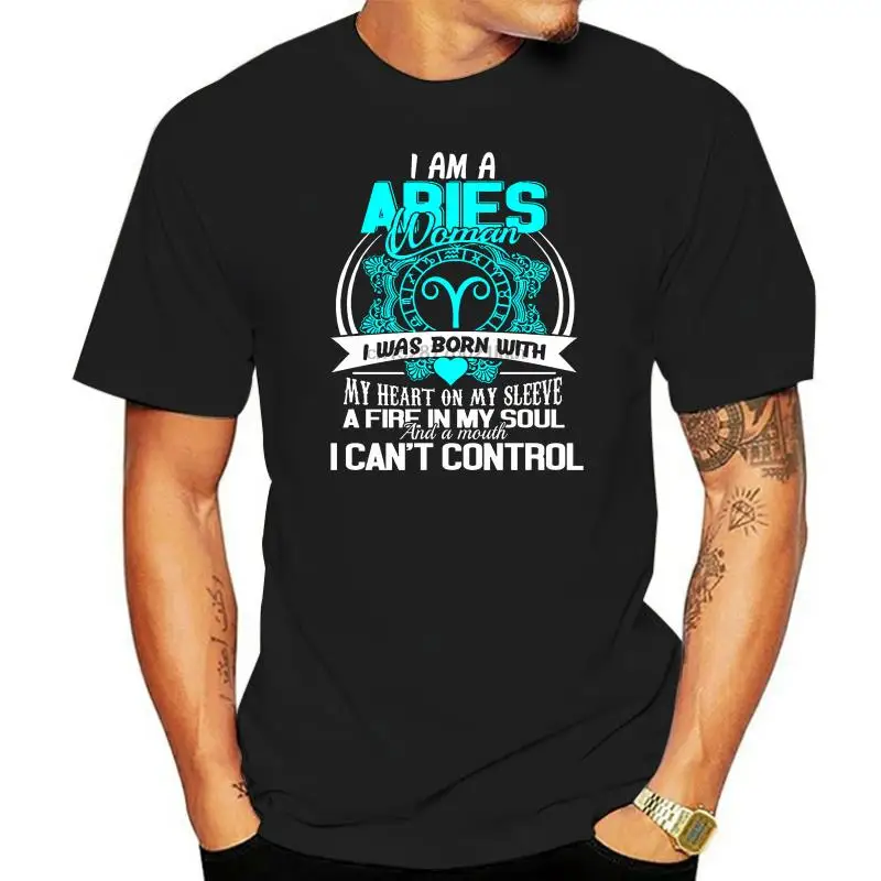 Aries Zodiac Horoscope Astrology Tee Shirt  Hot men T-shirt