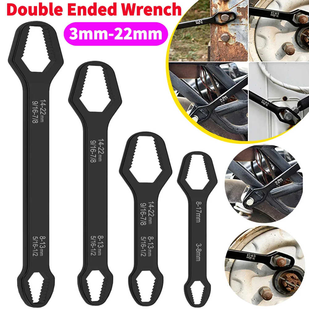 1/2/4Pcs Car Universal Double Ended Torx Wrench 3MM-22MM Adjustable Self-tightening Wrench Board Torx Spanner Hand Tools