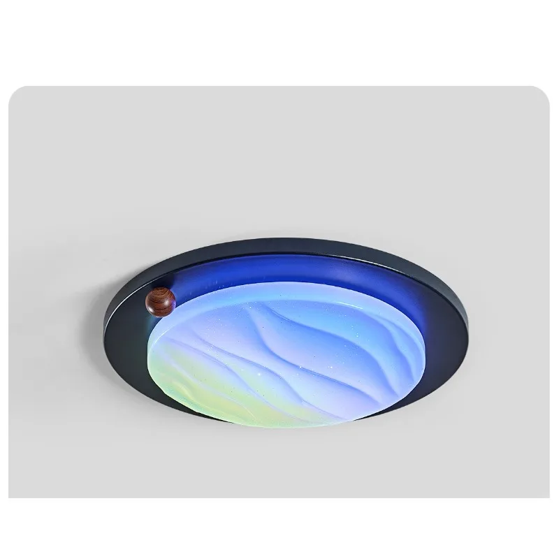 

Full spectrum sky color RGB e-sports room ceiling light Italian minimalist walnut pattern eye protection bedroom room light