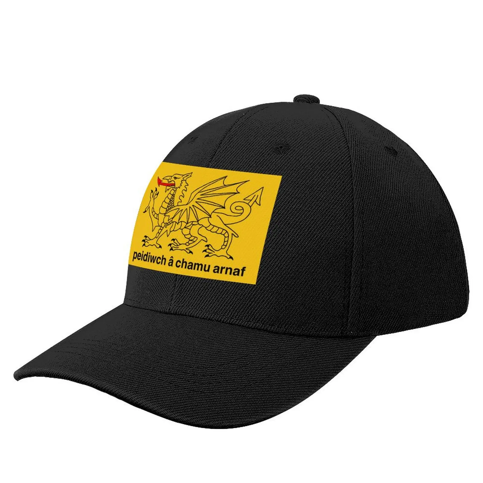 

baner gadsden cymraeg melyn (Yellow Welsh Gadsden Flag) Baseball Cap |-F-| Sports Cap Beach Outing Hats Woman Men's