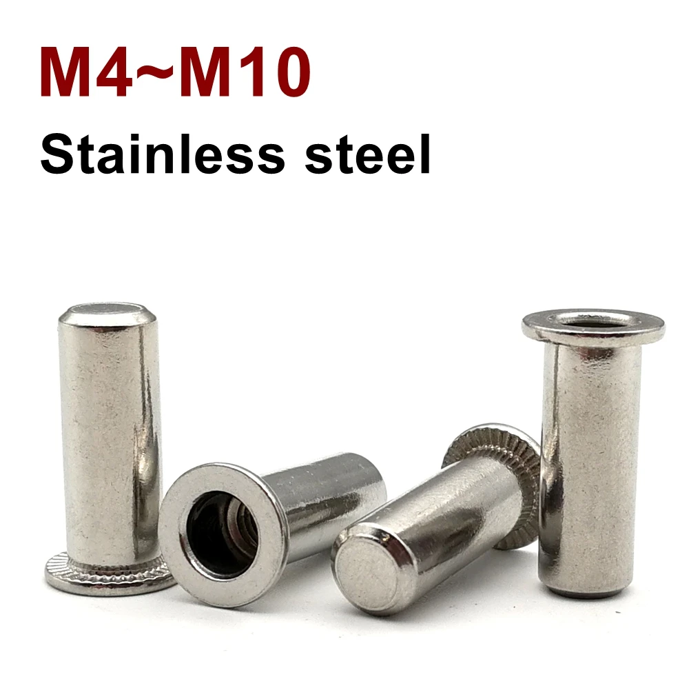 M4 M5 M6 M8 M10 Stainless Steel Blind Inserts Nut With Closed End Flat Head Rivet Nut Sealed 304PTGS