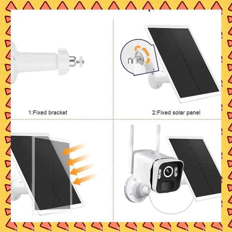 A008 10W 5V Solar Panel Charger For Outdoor Security Cameras, Rechargeable Battery Cameras, IP65 Waterproof
