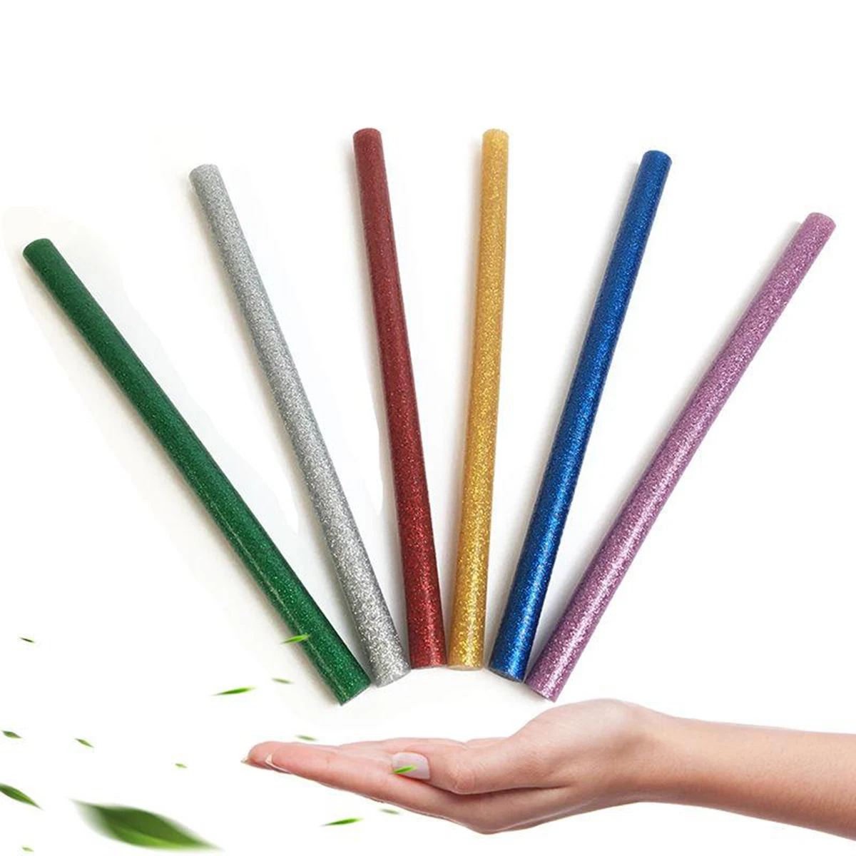 

72pcs Glitter Hot Glue Colored Sticks Glue Mini Size Hot Melt Adhesive Sticks for DIY Art Craft Repair Bonding