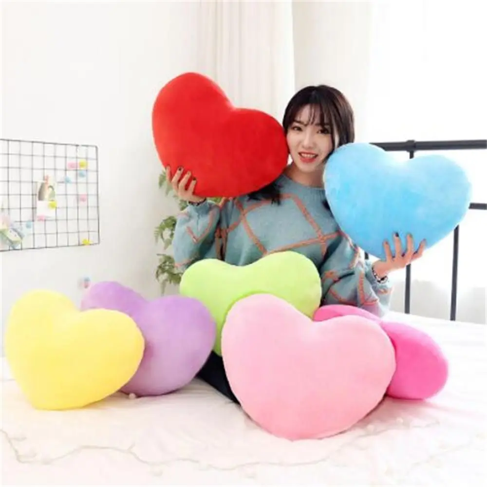 Pink Color for  Birthday Red Color Valentines Day Soft Pillow Heart Plush Pillow Stuffed Pillow Heart Shape