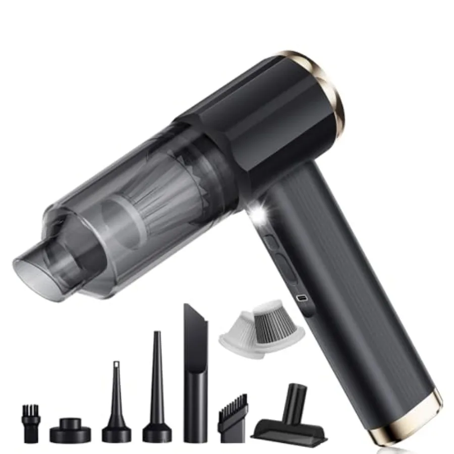 

Smart Handheld Vacuum Cleaner Black 24000Pa Suction Power 50 min Run time 5-in-1 Multifunction Design Dual Sensor chip brushles