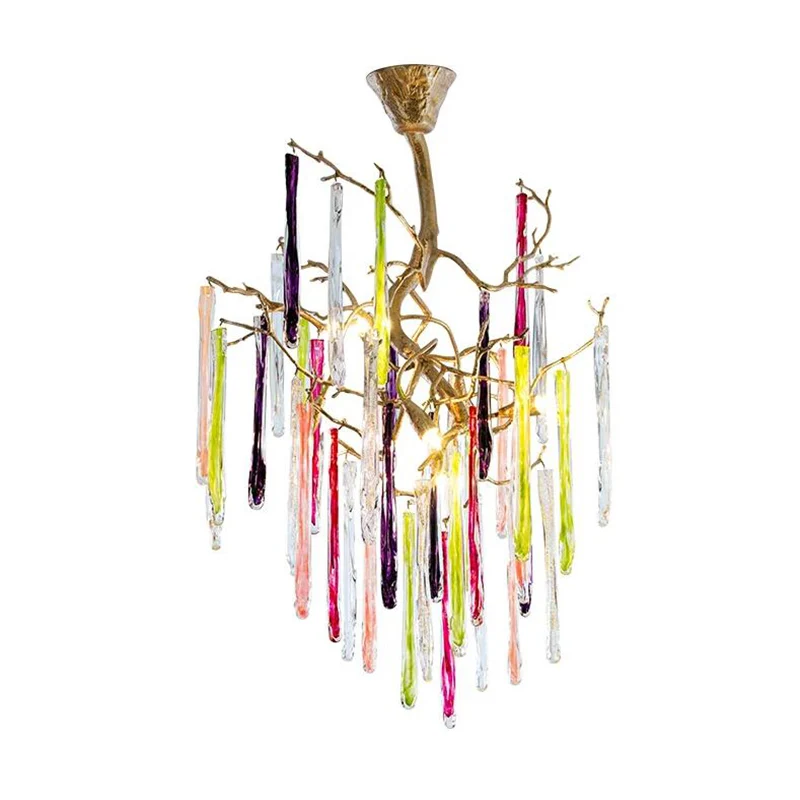 

Современный хрустальный потолочный светильник, встраиваемый, для спальни, латунные ветви, золотой потолочный светильник для гостиной