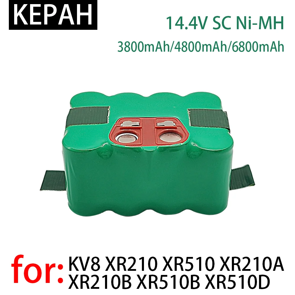 NEW 14.4V SC Ni-Mh Battery 3800mAh-4800mAh-6800mAh vacuum cleaner Kehr robot for KV8 XR210 XR510 XR210A XR210B XR510B XR510D