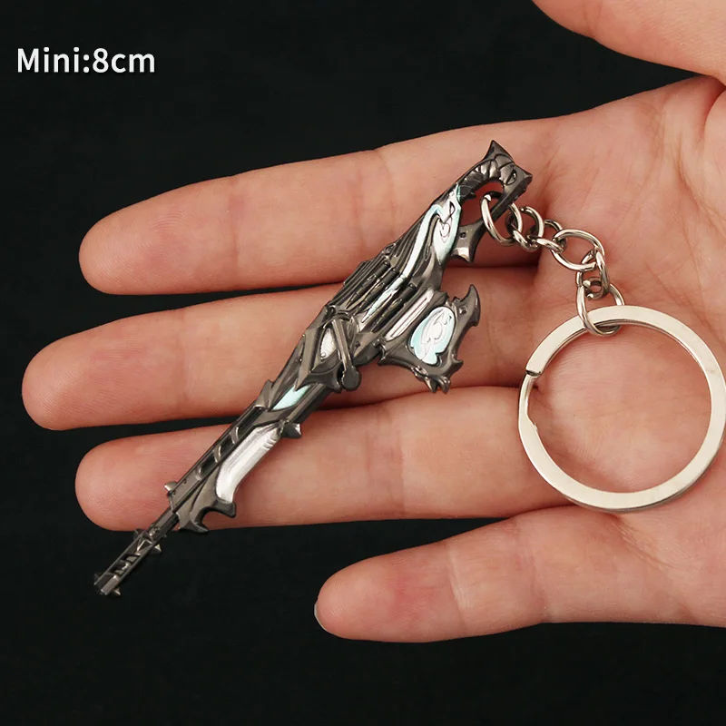 Valorant Keychain Gun Weapon Pendant  Metal Game Peripheral M4 Melee Reaver 2.0 Karambit Prime Skin Collection  Anime Kids Gift