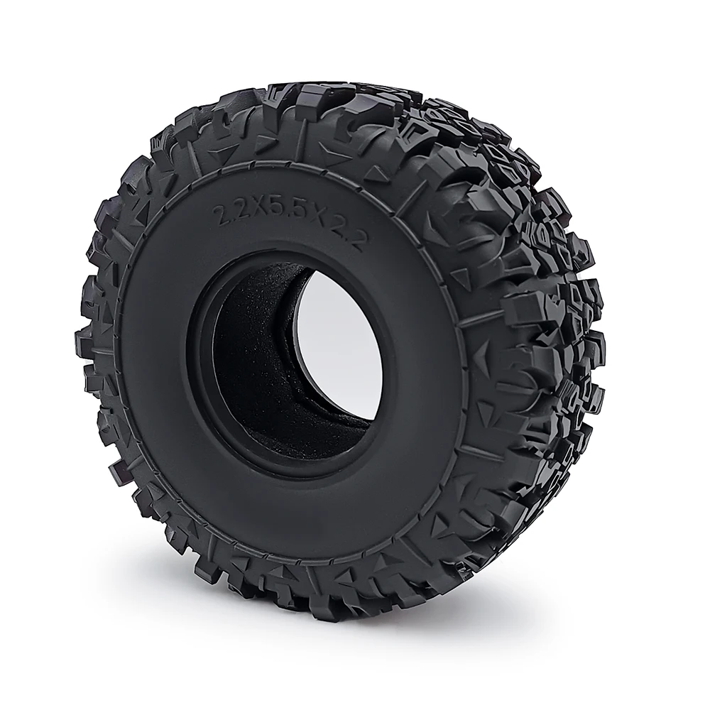 YEAHRUN 2.2 inch Beadlock Rubber Wheel Tires 140mm OD for Axial SCX10 Wraith TRX-4 1/10 RC Crawler Car Model Upgrade Parts