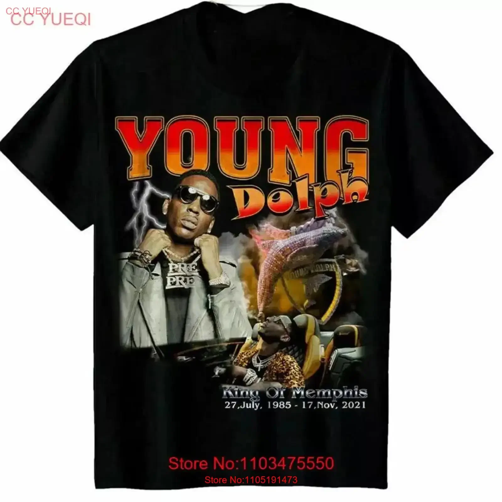 Young Dolph King Of Memphis T shirt Black  S 3XL vintage Washed Versatile streetwear homme Stylish Soft Top For Everyday Wear