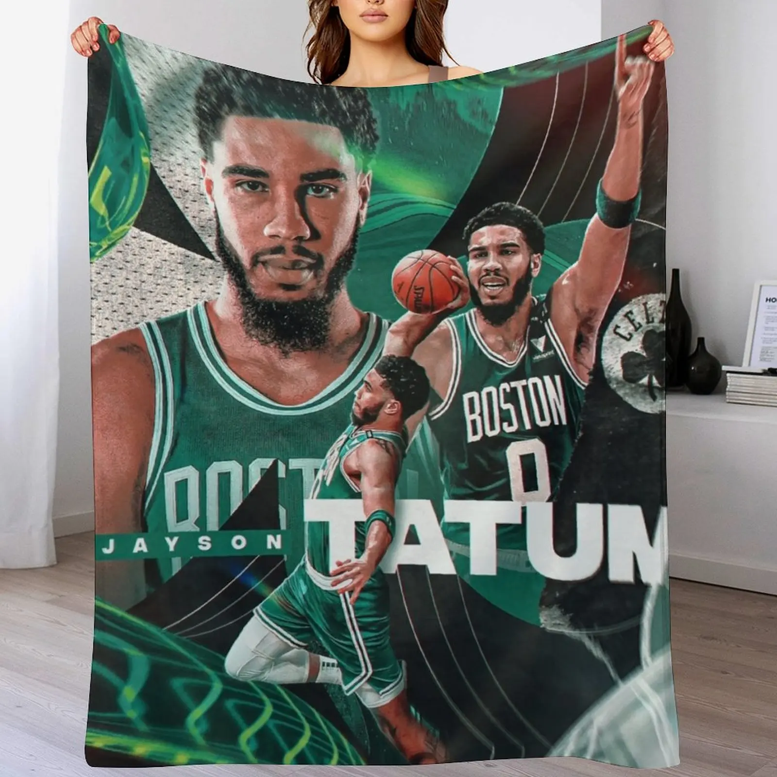 

Jayson Tatum 0 Throw Blanket Luxury Throw christmas gifts Thermals For Travel Cute Plaid Blankets