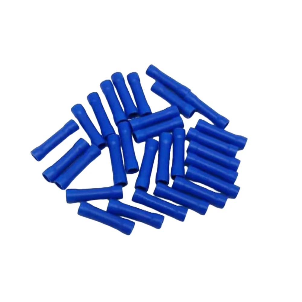 10/20/50/100pcs PVC Insulated Crimp Terminals AWG 22-10 Electrical Wire Cable Butt Connectors Crimp Terminal BV1.25 BV2 BV5.5