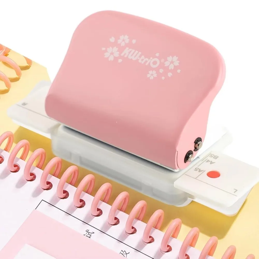 Mini Adjustable Margin 6-Hole Loose-Leaf Punch DIY Compatible with A4/B5/A5 Paper Binding Machine Document Binding