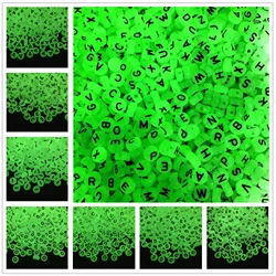 100-500PCS Luminous A-Z Letter Beads Oval Shape Acrylic Spacer Beads For Jewelry Making DIY Charms Bracelet Necklace Accessories