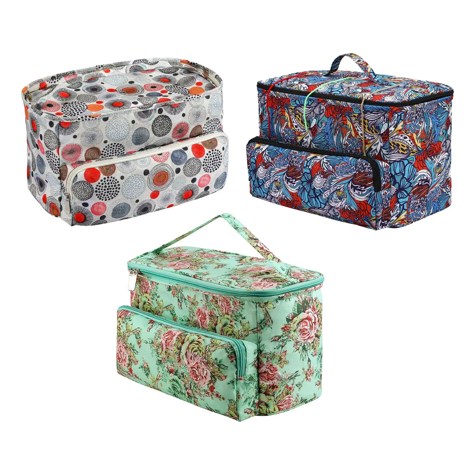 Sac fourre-tout polyvalent pour crochets, rangement de fil, poudres de stockage, couture, léger, créatif