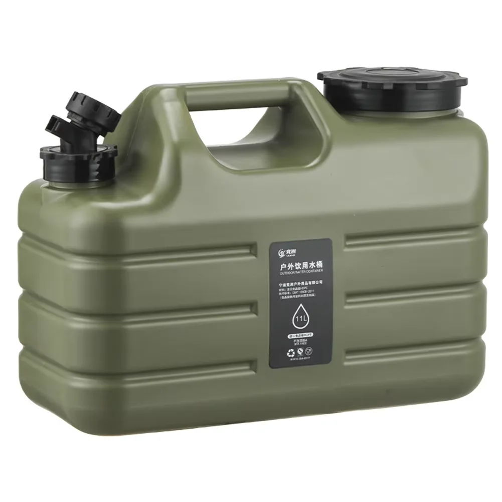 11L Camping Bucket Water Storage Large Capacity Portable Camp Water Bag with Detachable Faucet for Camping Fishing Picnic Hiking