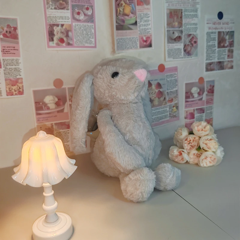 Simpatico coniglio LOP morbido peluche orecchie riempite bambola di coniglio lungo divertente compagno di sonno per bambini decorazione delicata regali per bambini per la casa