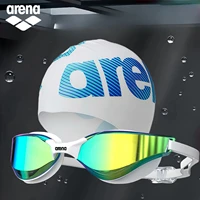 Arena Gafas de natación galvanizadas impermeables y antivaho para hombres y mujeres HD Gafas de natación planas