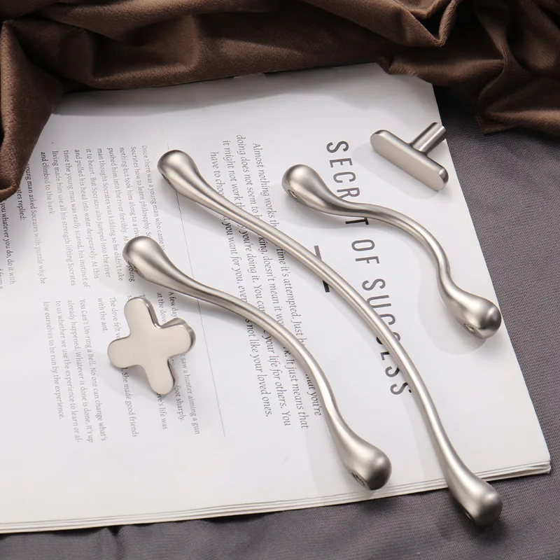 Nickel Brushed Kitchen Cabinet Storage Pulls Matte Silver Drawer Knobs Cupboard Wardrobe Closet Door Pull Furniture Handles