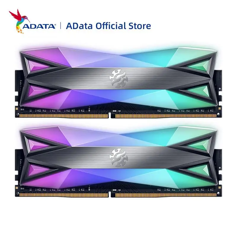 Go! ADATA XPG D60G RGB Memoria RAM ddr4 8GBx2 16GBx2 3200MHz 3600MHz PC4 1.35V dual channel stunning desktop memory ram