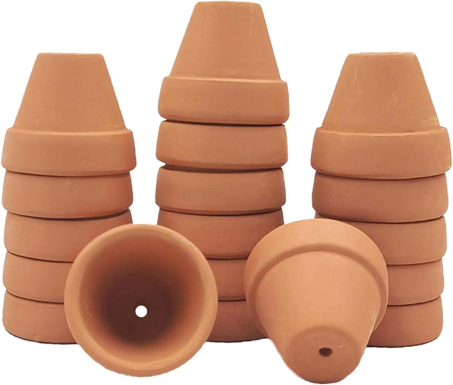 

Yishang Mini Terracotta Pots with Drainage Holes - 1.2 inches Succulent Cactus Nursery Planter,Tiny Clay Nursery Pots for Indoor