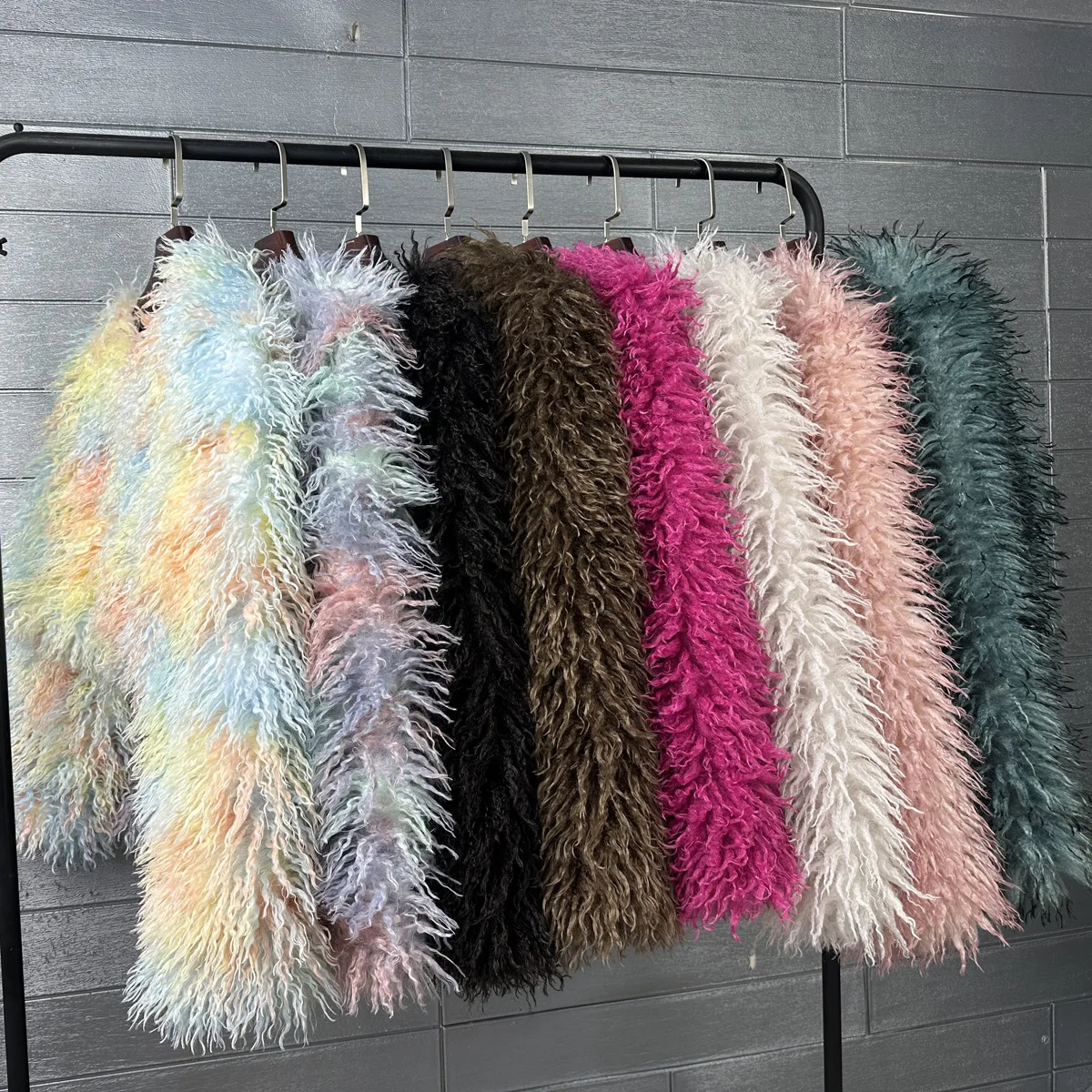 Imitation Beach Wool Women Short Jacket New Autumn Winter Round Neck Cardigans Coat All-match Keep Warm Elegant Faux Fur Coats