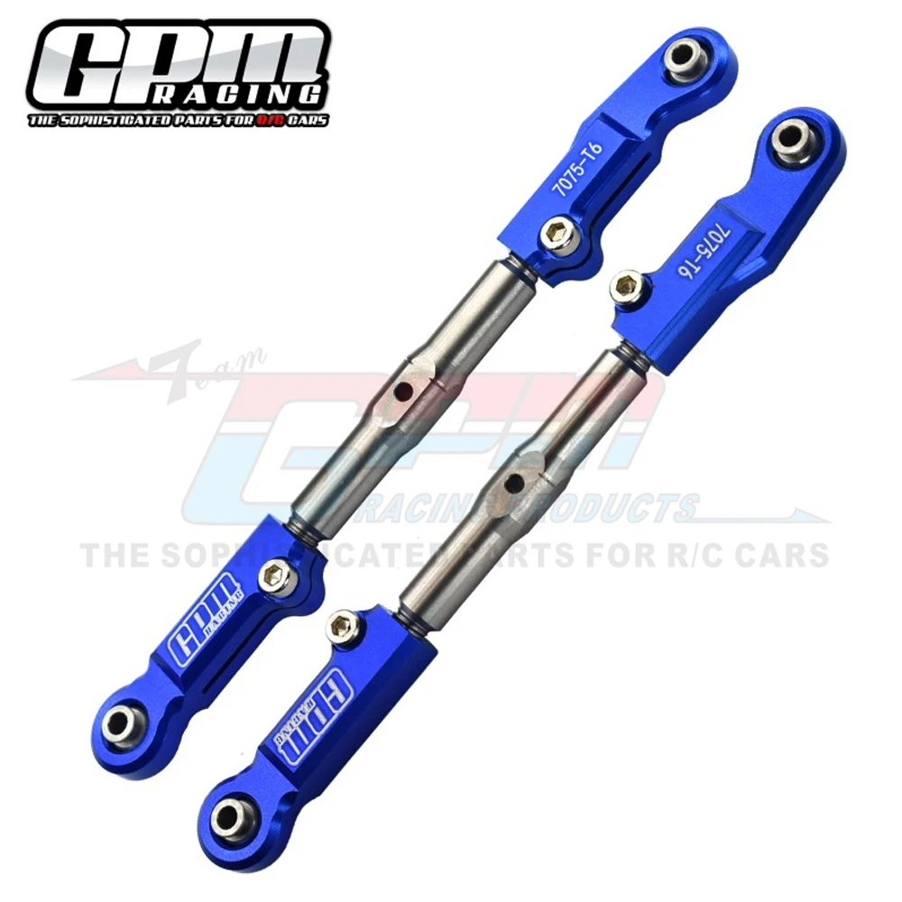 Передние тяги GPM из металлического сплава, рулевая тяга 9549 для Traxxas 1/8 Sledge 4WD Monster Truck 95076-4, детали для обновления радиоуправляемого автомобиля