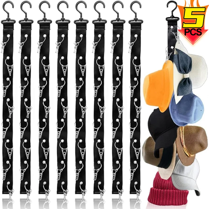 Gardırop depolama DIY askı 8 klipler askılı klozet organizatör kapaklar dikey raf raf ücretsiz yumruk şapka tutucu çok amaçlı kancalar